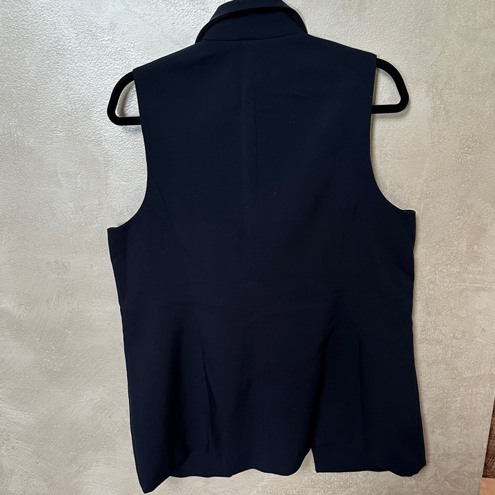 Maison D’Amelie Navy Sleeveless Blazer Sz Large | new with tags - Picture 5 of 5